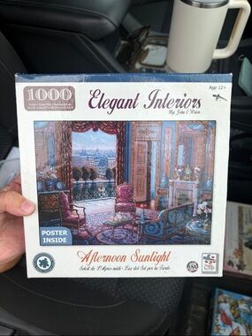 Afternoon Sunlight elegant interiors 1000-Piece Puzzle with 2 paper posters